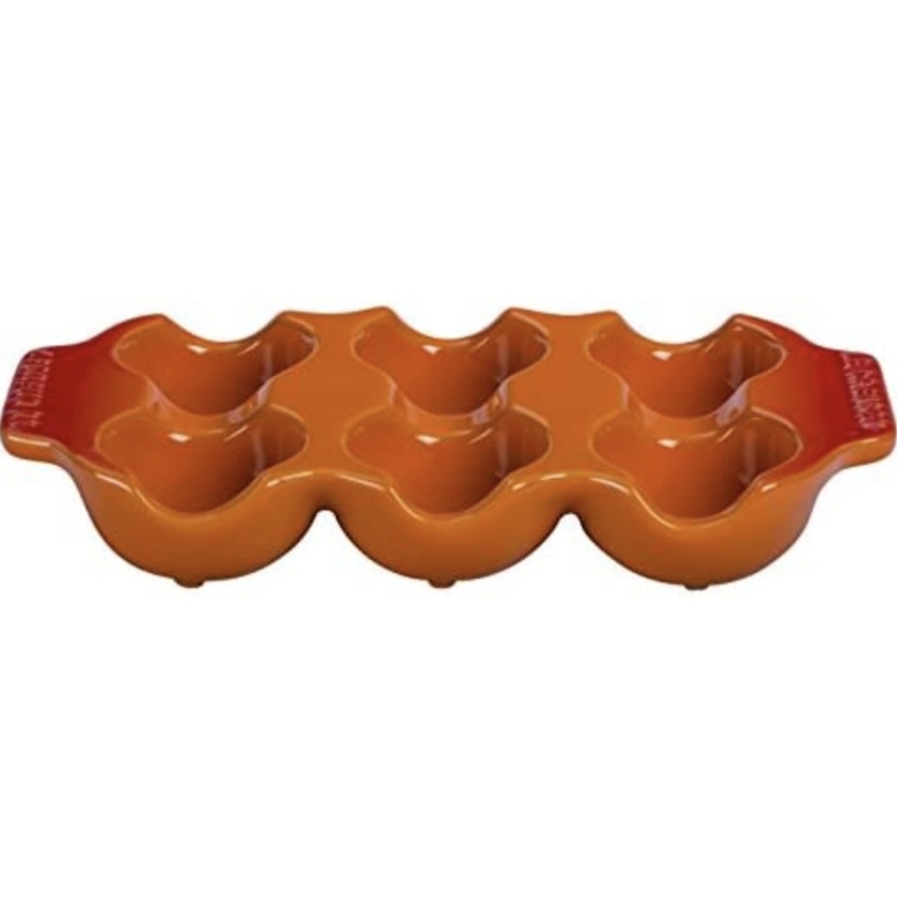 Last one Le Creuset Egg Tray 6pcs storage in Flame Color